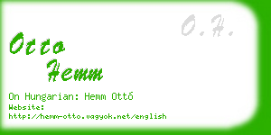 otto hemm business card