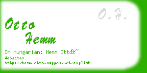 otto hemm business card